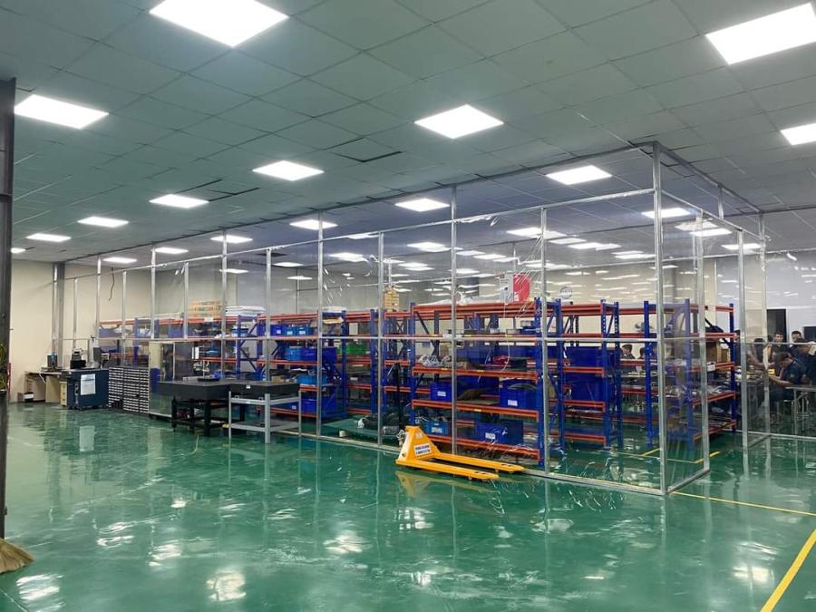 Rèm vách ngăn nhựa PVC điều hoà trong suốt