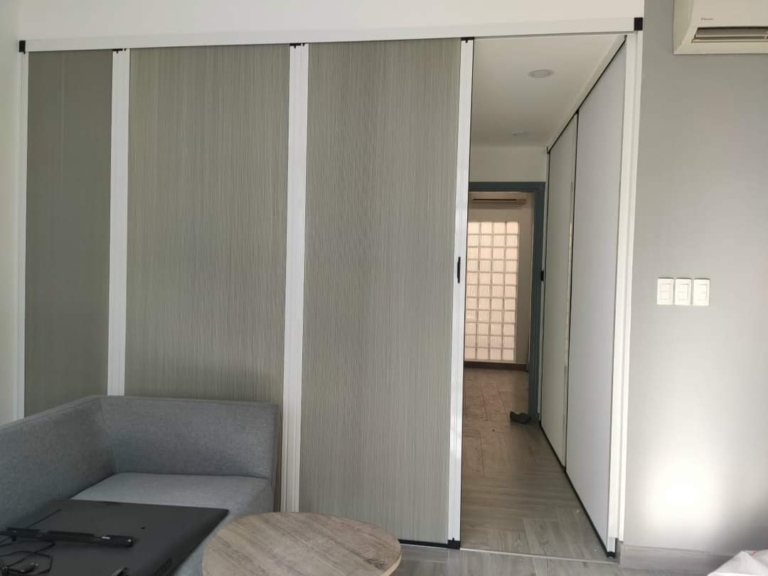 Rèm vách ngăn tổ ong ngăn phòng khách
