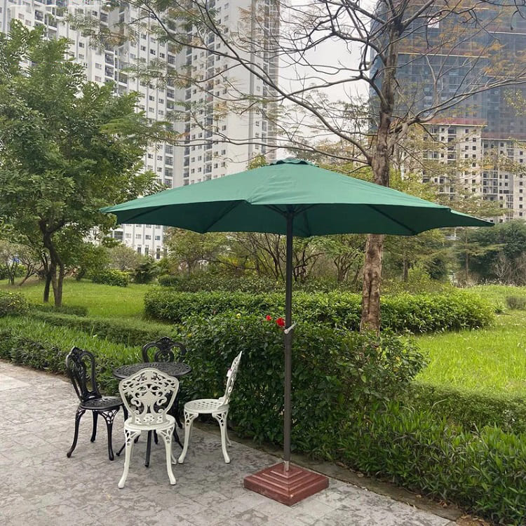 Hình ảnh Ô dù hòa phát chính tâm sắt 3m màu xanh