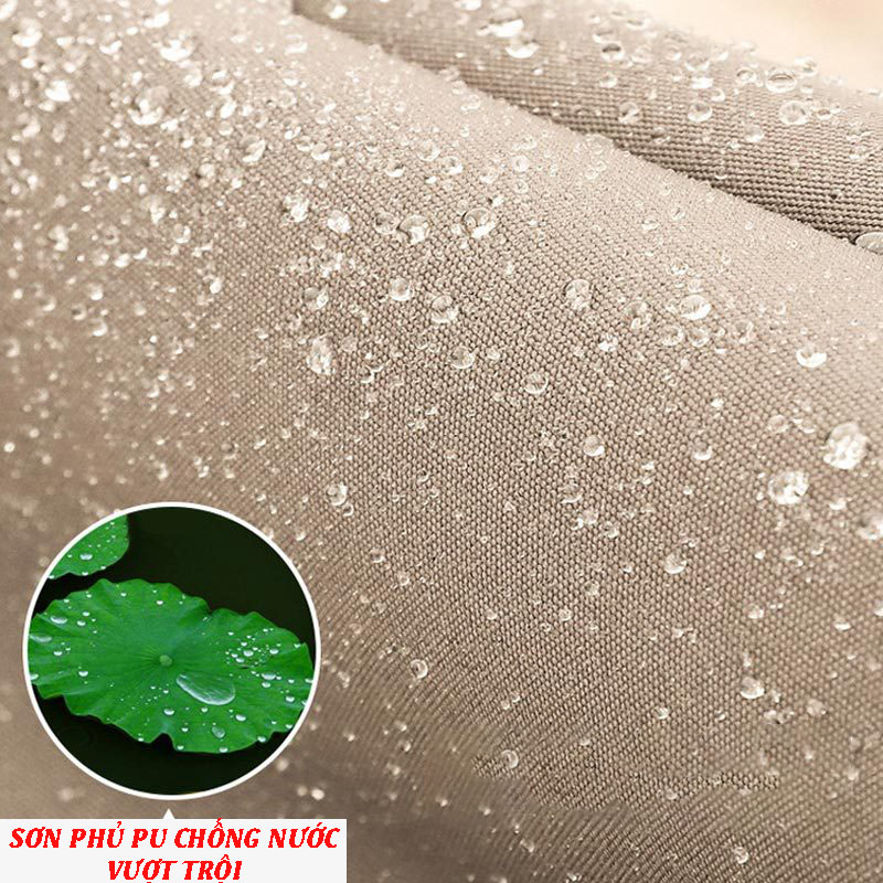Hình ảnh Ô lệch tâm có đèn 3x3m hợp kim có đèn dạng sao màu xanh rêu đế nhựa đổ nước